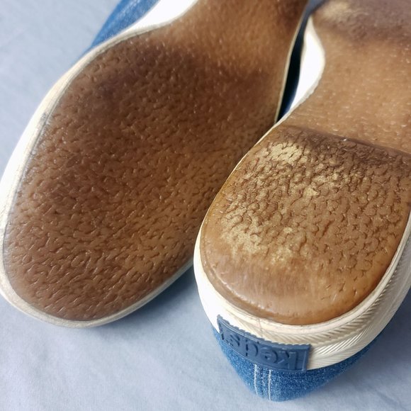 Keds Original Women's Size 8 Lace Up Blue Jean Sneakers Tennis Shoes - Picture 11 of 14